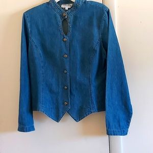 Jean Jacket,  River Ridge, Jerell clothing company, size 12, blue, made in usa